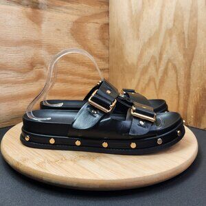 BCBGeneration Bamba Womens Black Slide Sandals Size 8.5